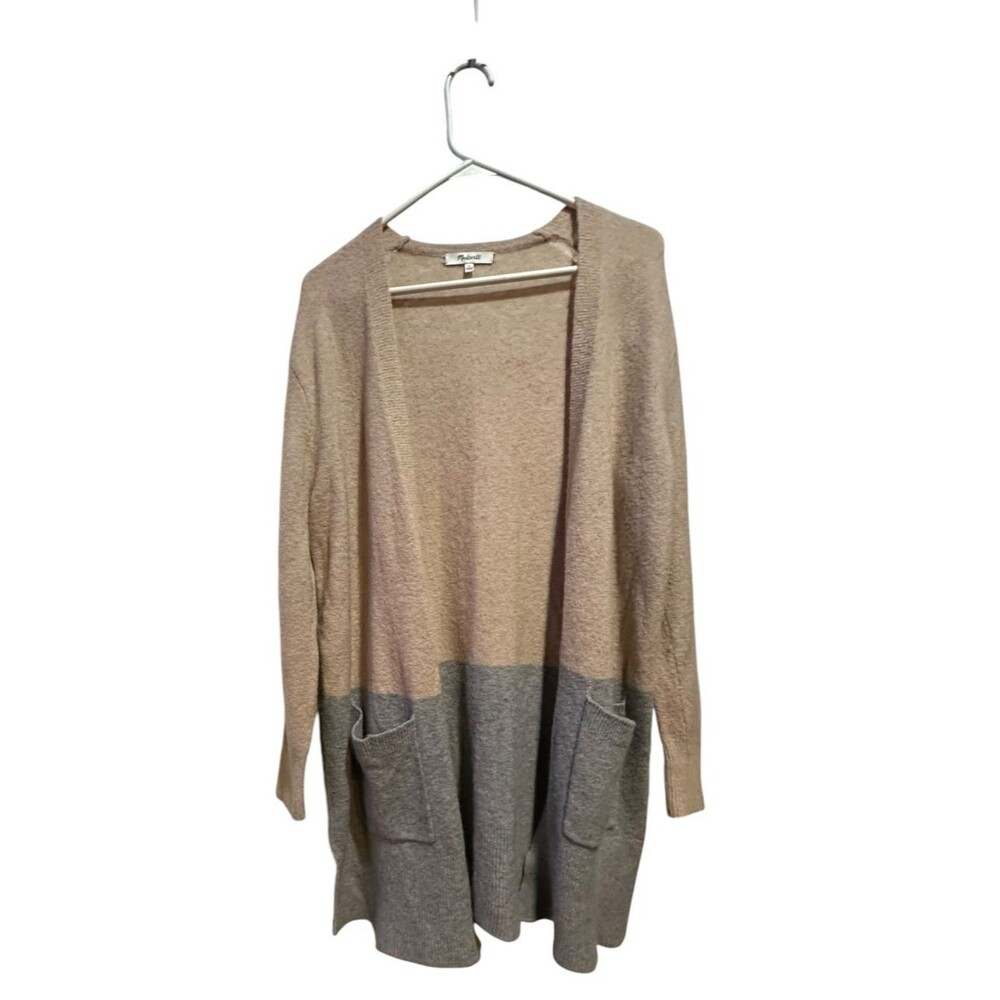 Madewell Merino Wool Alpaca Cardigan Sweater Size Small Kent Colorblock Pockets